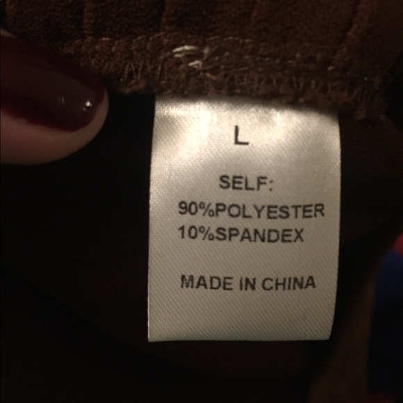 Small Brushed Suede Moto Leggings - Picture 4 of 4